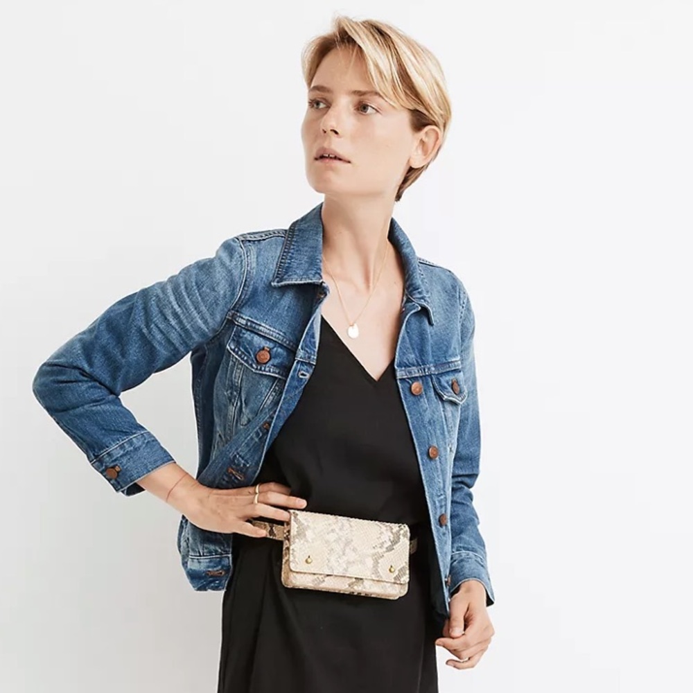 Madewell Fitted Denim Jacket - Size Small - Pinter Wash - 100% cotton